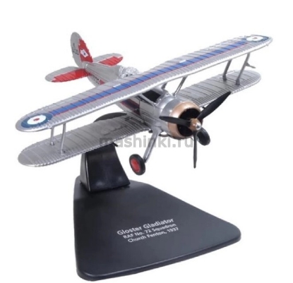Изображение OXFORD 1/72 Самолет GLOSTER Gladiator Mk.I 72 Squadron Church Fenton RAF апрель 1937