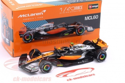 Изображение BBURAGO 1/43 MCLAREN F1 MCL60 №4 Lando Norris British GP 2023