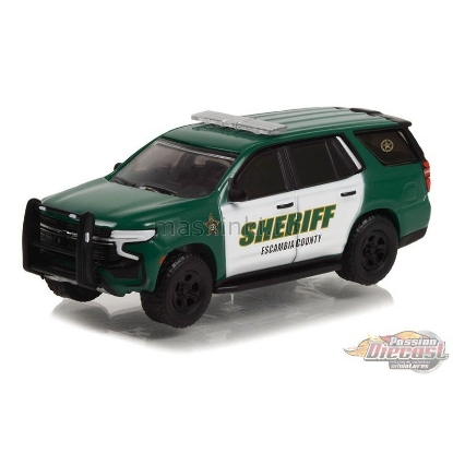 Изображение GREENLIGHT 1/64  CHEVROLET Tahoe Police Pursuit Vehicle Escambia County Sheriff Pensacola Florida 2021