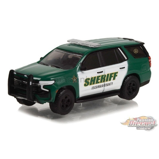 Изображение GREENLIGHT 1/64  CHEVROLET Tahoe Police Pursuit Vehicle Escambia County Sheriff Pensacola Florida 2021