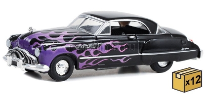 Изображение GREENLIGHT 1/64 BUICK Roadmaster Hardtop 1949 black with flames