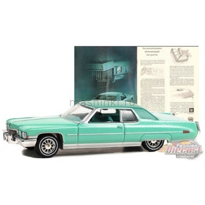 Изображение GREENLIGHT 1/64 CADILLAC Coupe deVille Your Second Impression Will Be Even Greater Than Your First 1971 green metallic
