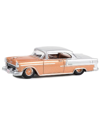 Изображение GREENLIGHT 1/64 CHEVROLET Bel Air Custom Coupe (Lot 1275.1) 1955 rose gold/silver