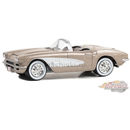 Изображение GREENLIGHT 1/64 CHEVROLET Corvette Convertible (Lot №1041) 1961 fawn beige metallic