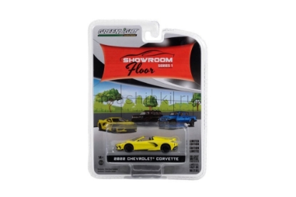 Изображение GREENLIGHT 1/64 CHEVROLET Corvette C8 Convertible 2022 accelerate yellow metallic