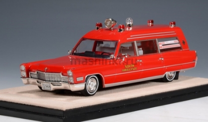 Изображение STAMP 1/43 CADILLAC Miller-Meteor Ambulance North Ambulance 1968 red