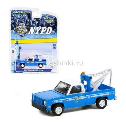 Изображение GREENLIGHT 1/64 GMC Sierra K2500 эвакуатор New York City Police Department 1987