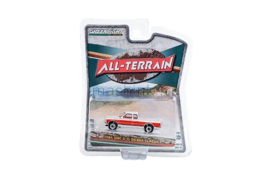 Изображение GREENLIGHT 1/64 GMC S-15 Sierra Classic 4x4 1984 apple red and frost white