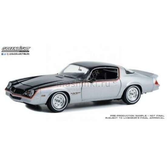 Изображение GREENLIGHT 1/18 CHEVROLET Camaro Rally Sport 1979 silver/black