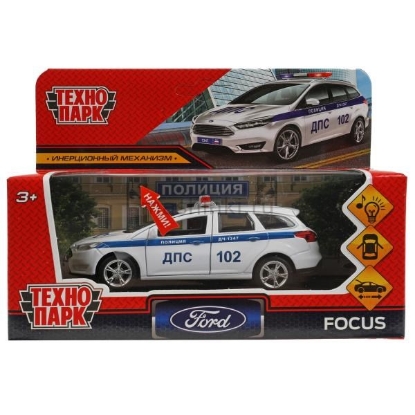 Изображение ТЕХНОПАРК FORD Focus Turnier Полиция ДПС 12 см (свет, звук) белый