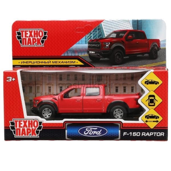 Изображение ТЕХНОПАРК FORD F-150 Raptor пикап 12 см красный