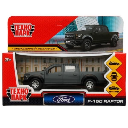 Изображение ТЕХНОПАРК FORD F-150 Raptor Soft пикап 12 см темно-серый