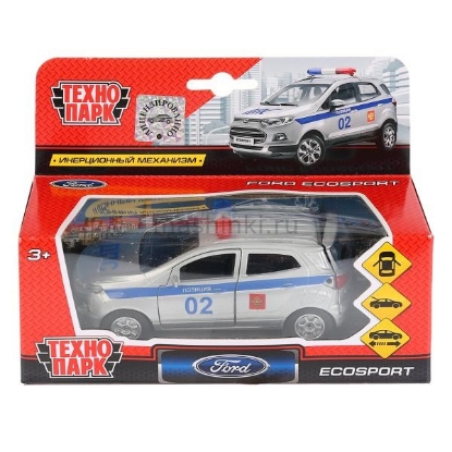 Изображение ТЕХНОПАРК FORD Ecosport Полиция 12 см серебристый