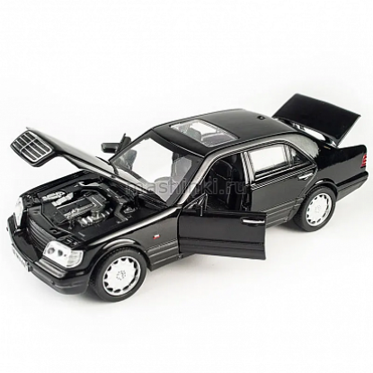 Изображение ТЕХНОПАРК 1/32 MERCEDES-BENZ W140 16 см (свет, звук) черный
