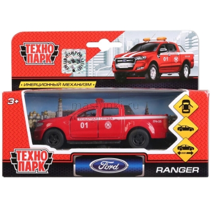 Изображение ТЕХНОПАРК FORD Ranger пикап пожарный 12 см
