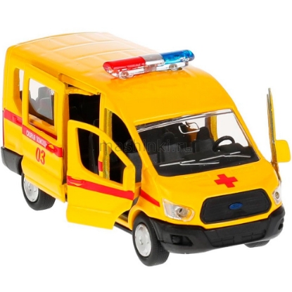 Изображение ТЕХНОПАРК FORD Transit Скорая помощь 12 см желтый