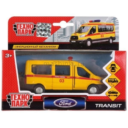 Изображение ТЕХНОПАРК FORD Transit Скорая помощь 12 см желтый