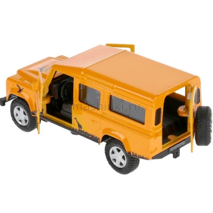 Изображение ТЕХНОПАРК LAND ROVER Defender Сафари 12 см желтый