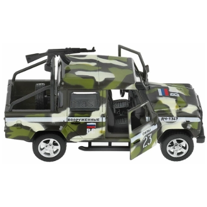 Изображение ТЕХНОПАРК LAND ROVER Defender 110 Pickup 12 см (свет, звук) ВС камуфляж