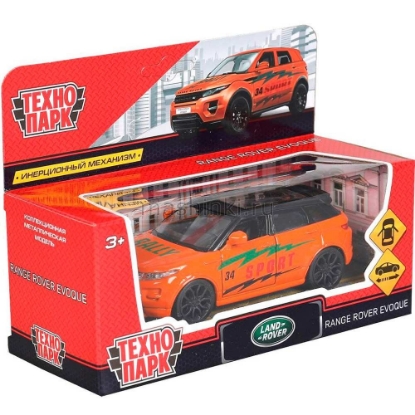 Изображение ТЕХНОПАРК LAND ROVER Range Rover Evoque Спорт 12 см оранжевый