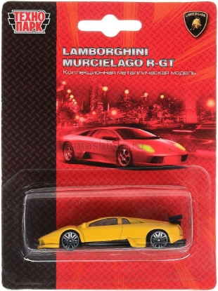 Изображение ТЕХНОПАРК LAMBORGHINI Murcielago R-Gt 7,5 см желтый блистер
