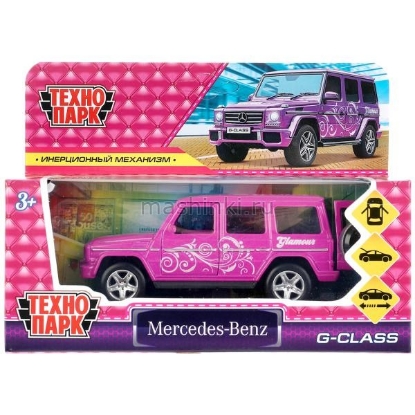 Изображение ТЕХНОПАРК MERCEDES-BENZ G-Class 12 см фиолетовый (для девочек)