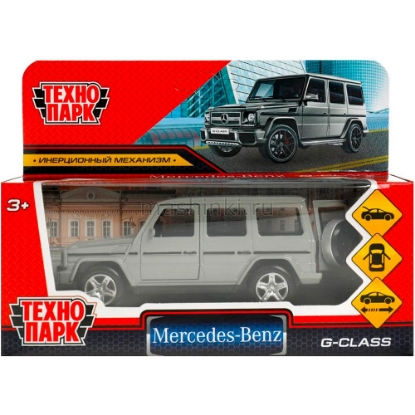 Изображение ТЕХНОПАРК MERCEDES-BENZ G-Class 12 см темно-серый