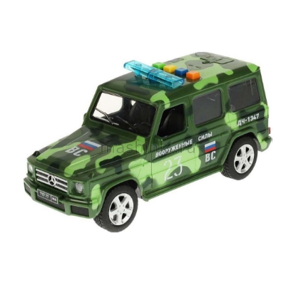 Изображение ТЕХНОПАРК MERCEDES-BENZ G-Class 22 см (свет, звук) пластм. камуфляж откр. коробка