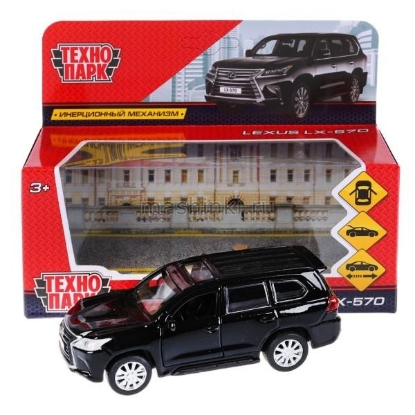 Изображение ТЕХНОПАРК LEXUS LX-570 12 см черный