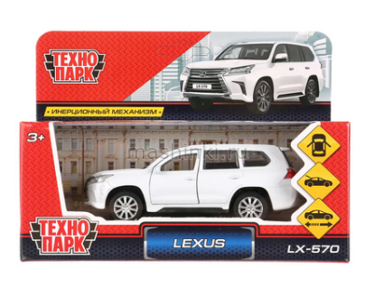 Изображение ТЕХНОПАРК LEXUS LX-570 12 см белый