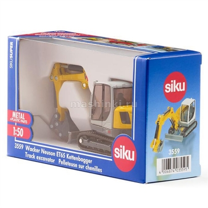 Изображение SIKU 1/50 Экскаватор гусеничный WACKER Neuson ET65 желтый
