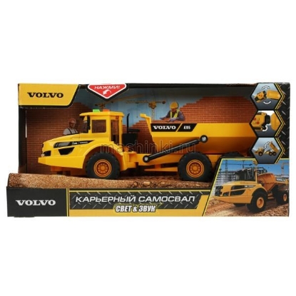 Изображение ТЕХНОПАРК VOLVO карьерный самосвал 26 см (свет, звук) пластм. откр. коробка