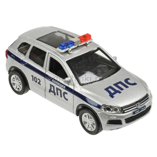 Изображение ТЕХНОПАРК VW Touareg Полиция 12 см (свет, звук) серебристый