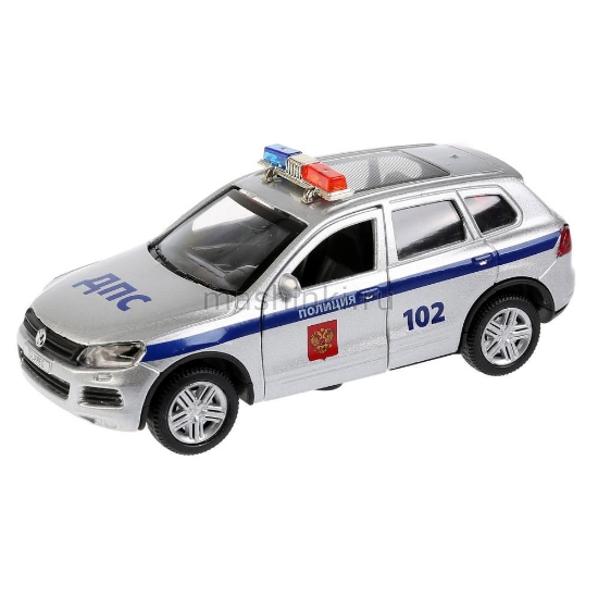 Изображение ТЕХНОПАРК VW Touareg Полиция 12 см (свет, звук, лицензия VW) серебристый