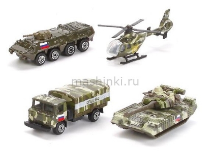 Изображение ТЕХНОПАРК Военная техника 7,5 см (4 вида в ассорт.) металл.