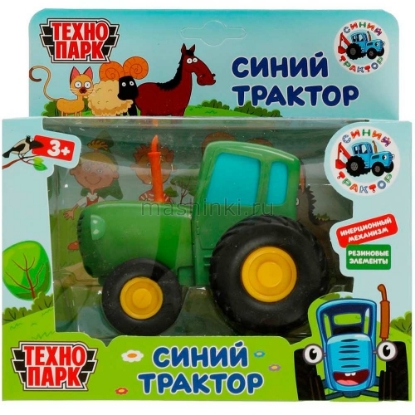 Изображение ТЕХНОПАРК СИНИЙ ТРАКТОР 11 см металл. зеленый
