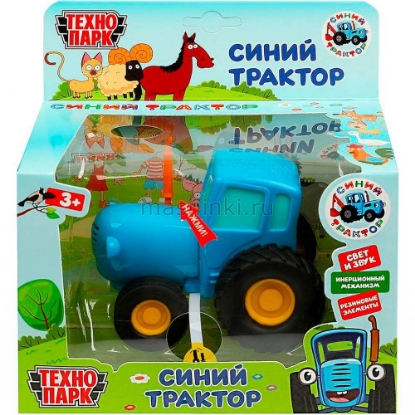 Изображение ТЕХНОПАРК СИНИЙ ТРАКТОР 11 см (свет, звук) металл. синий