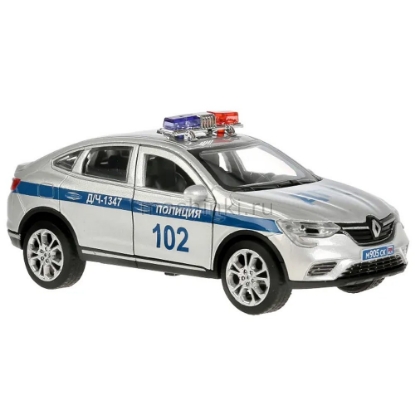 Изображение ТЕХНОПАРК RENAULT Arkana Полиция 12 см серебристый