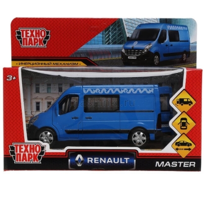 Изображение ТЕХНОПАРК RENAULT Master микроавтобус 14 см синий