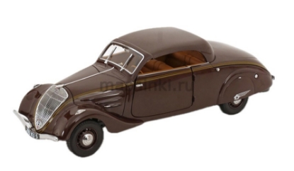 Изображение NOREV 1/18 PEUGEOT 402 Eclipse (купе-кабриолет) 1937 chocolate