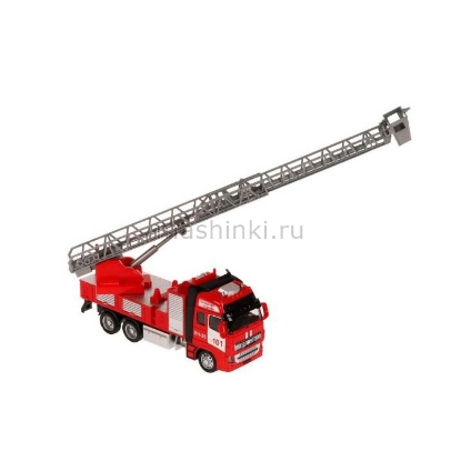 Изображение ТЕХНОПАРК Пожарная машина 21 см (свет, звук) металл. красный