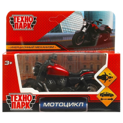Изображение ТЕХНОПАРК Мотоцикл 10,5 см подв. детали красный