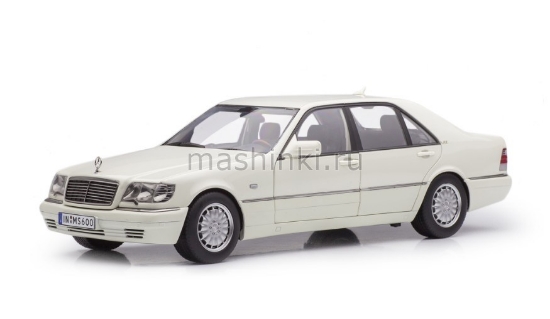 Изображение DEALER MODEL-MISSION 1/18 MERCEDES-BENZ S600 (W140) white/белый