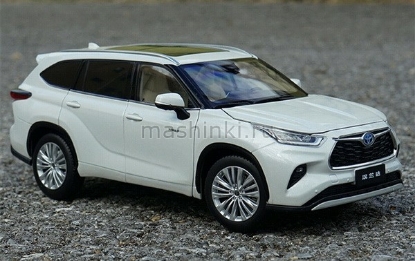 Изображение DEALER MODEL-TNGA 1/18 TOYOTA Highlander white/белый