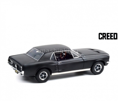 Изображение GREENLIGHT 1/18 FORD Mustang Coupe 1967 matte black (к/ф Крид: Наследие Рокки)