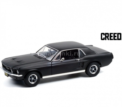 Изображение GREENLIGHT 1/18 FORD Mustang Coupe 1967 matte black (к/ф Крид: Наследие Рокки)