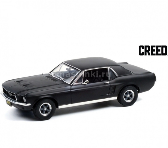 Изображение GREENLIGHT 1/18 FORD Mustang Coupe 1967 matte black (к/ф Крид: Наследие Рокки)