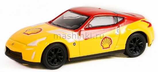 Изображение GREENLIGHT 1/64 NISSAN 370Z Coupe Shell Oil 2020 yellow/red/white