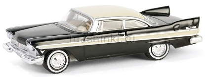 Изображение GREENLIGHT 1/64 PLYMOUTH Belvedere 1957 jet black/sand dune white