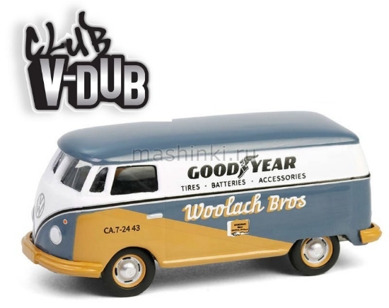 Изображение GREENLIGHT 1/64 VW T1 Van Goodyear 1964